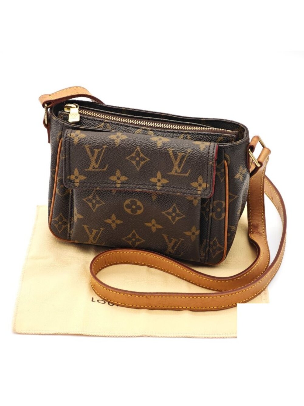 Louis Vuitton PM Shoulder Bag Small Compact Brown